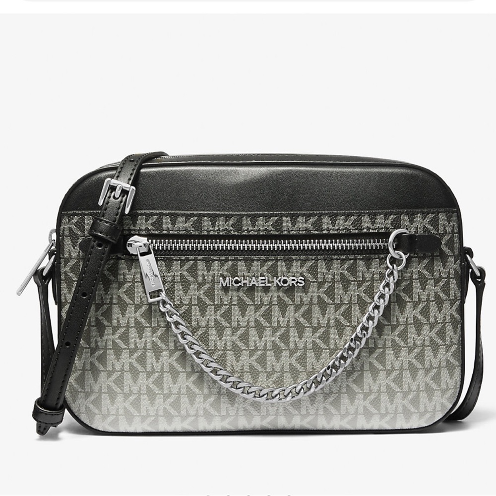 Michael Kors Jet Set Large Ombré Signature Logo EW Crossbody Body
Black 
NWT